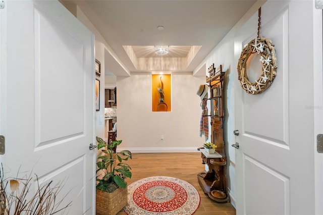 entryway featuring light hardwood / wood-style floors