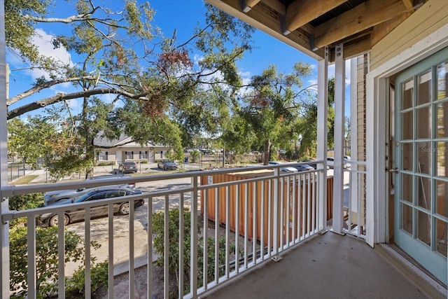 balcony featuring a residential view