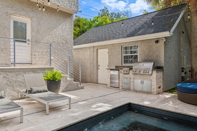 view of patio featuring area for grilling