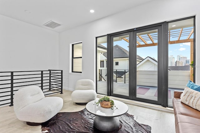 interior space featuring light hardwood / wood-style floors