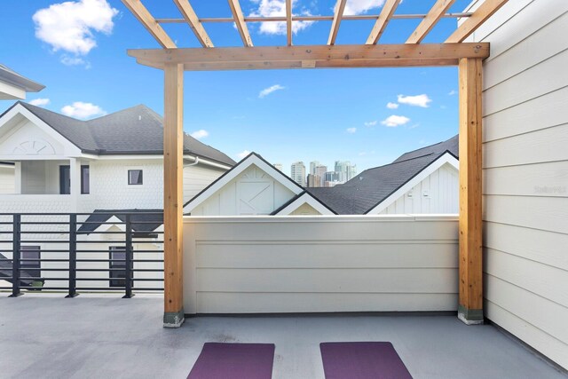 view of patio / terrace with a pergola