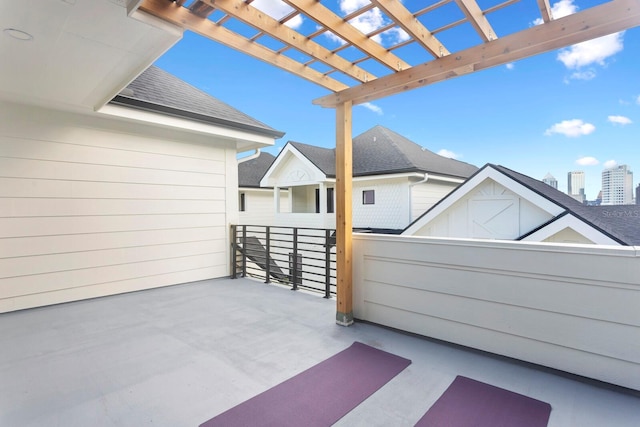 view of patio / terrace with a pergola