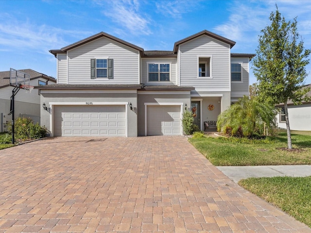 view of front facade with a garage