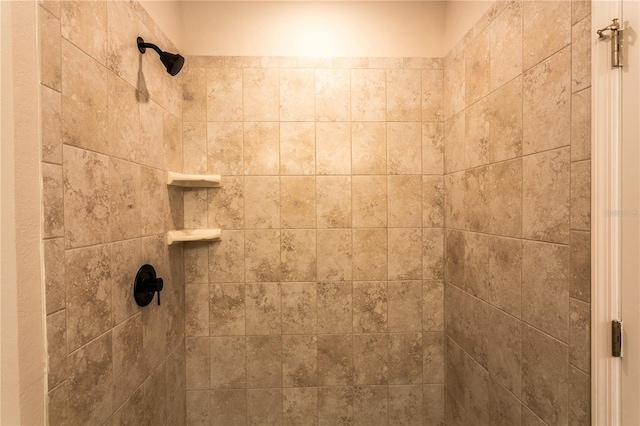 room details featuring a tile shower