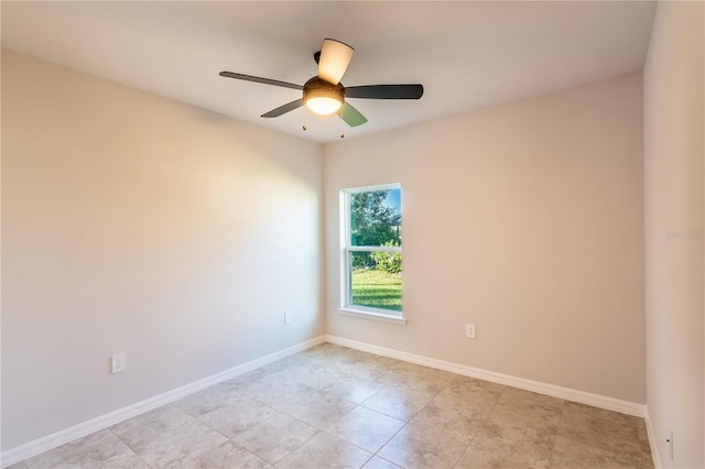 133 Angol St, Punta Gorda, FL 33983 - spare room with ceiling fan, light tile patterned floors, and baseboards