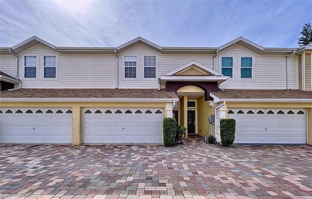 view of property with a garage