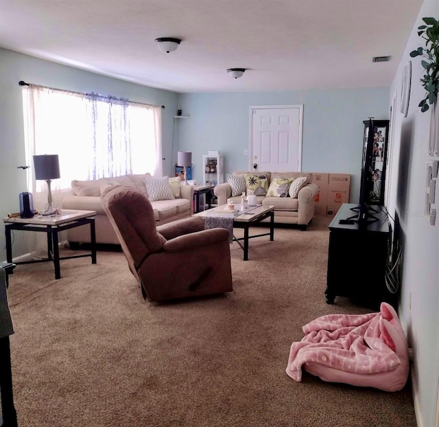 view of carpeted living room