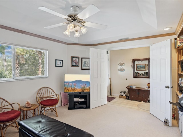 2231 Utopian Dr E Unit 321, Clearwater, FL 33763 - sitting room featuring carpet flooring and a ceiling fan