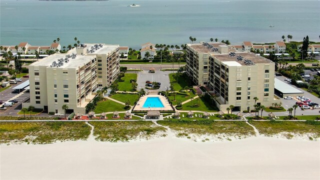 1430 Gulf Blvd Unit 204, Clearwater Beach, FL 33767 - bird's eye view of a large body of water and a pool