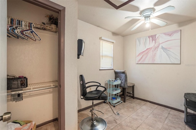 office with ceiling fan