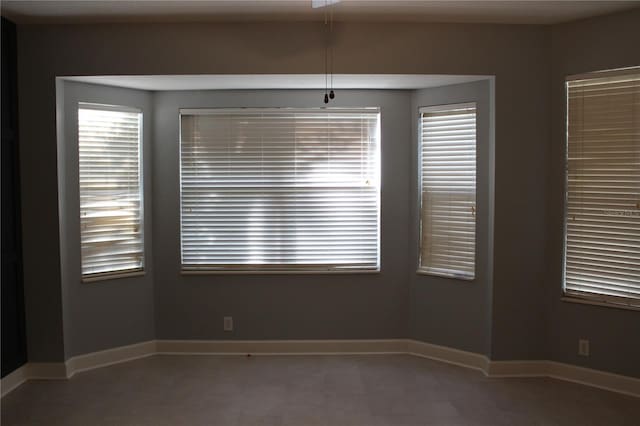 view of unfurnished dining area