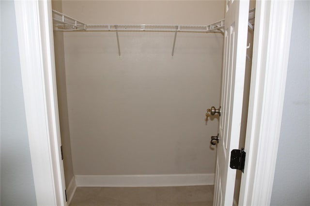 view of walk in closet