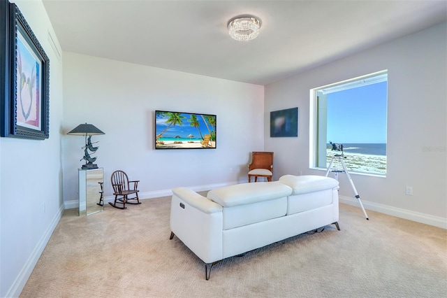 view of carpeted living room