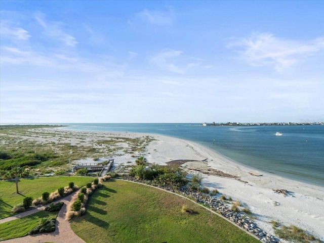 water view with a view of the beach