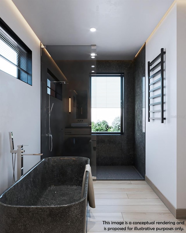 bathroom featuring a tile shower