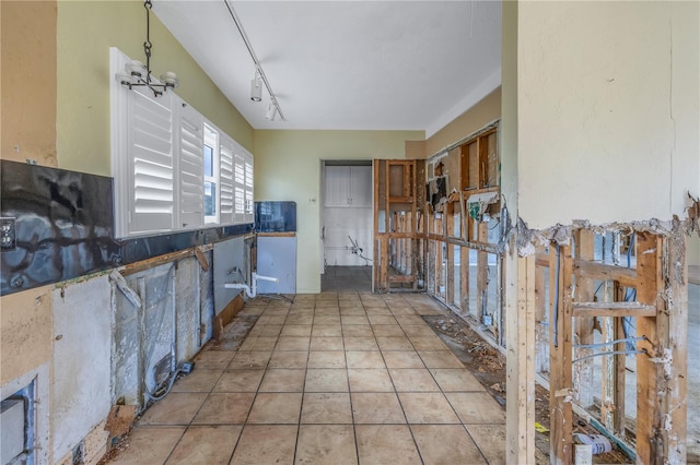 kitchen with rail lighting