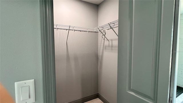 view of walk in closet