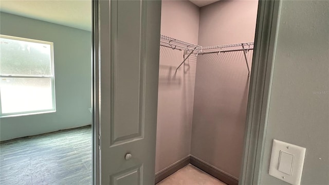 view of walk in closet