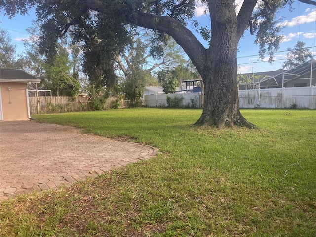 view of yard with a patio