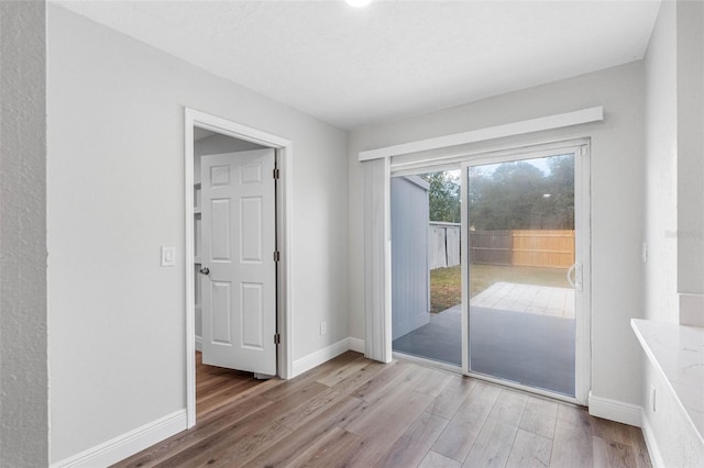 interior space featuring wood-type flooring