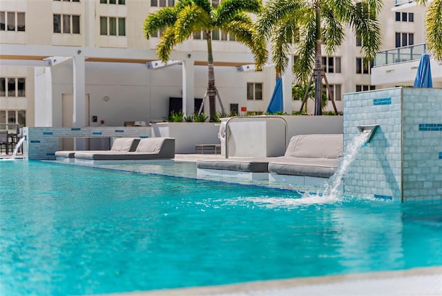 view of pool with a patio area