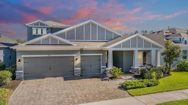 view of front of home featuring a garage