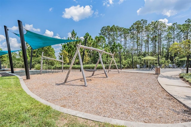 view of jungle gym