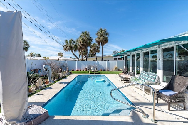 view of pool with a patio