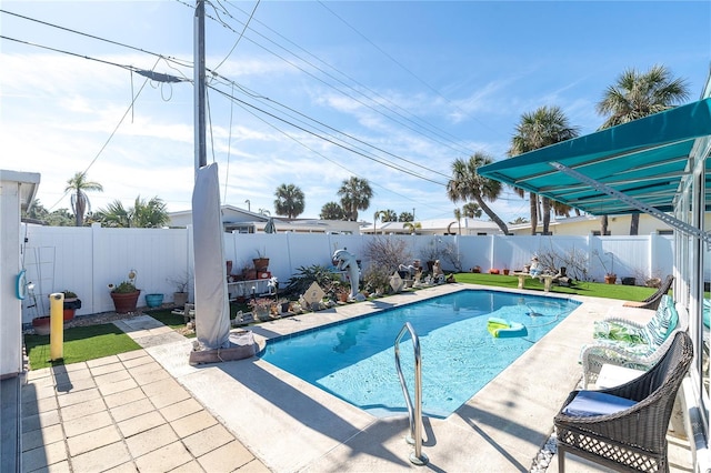 view of pool with a patio area