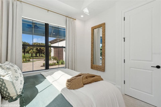 view of carpeted bedroom