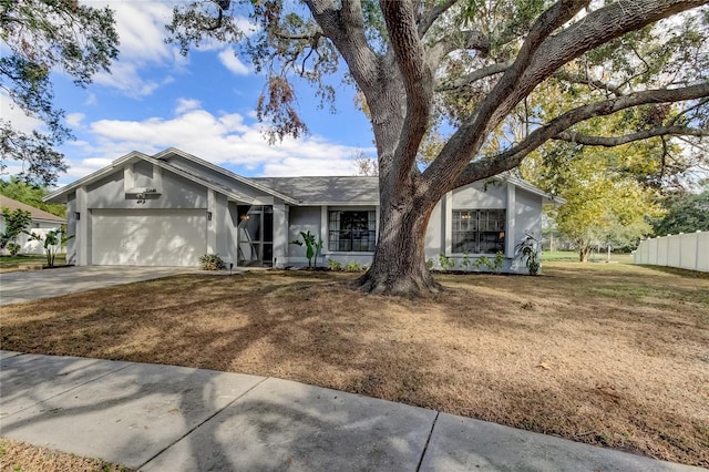 ranch-style house with a garage