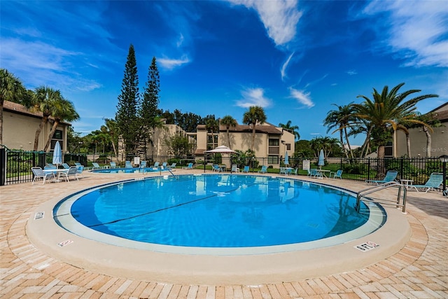 view of pool with a patio