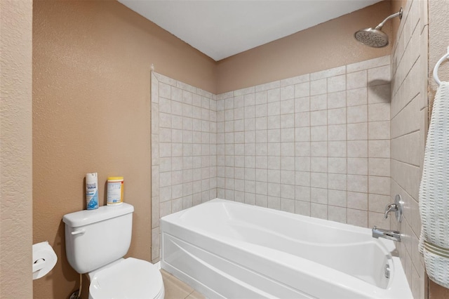 4148 Rudder Way, New Port Richey, FL 34652 - full bathroom with a textured wall, shower / washtub combination, and tile patterned floors