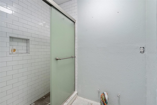 bathroom with walk in shower