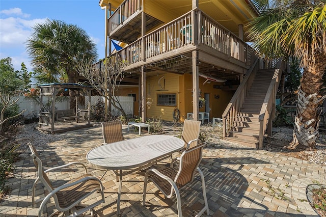 view of patio / terrace with a deck