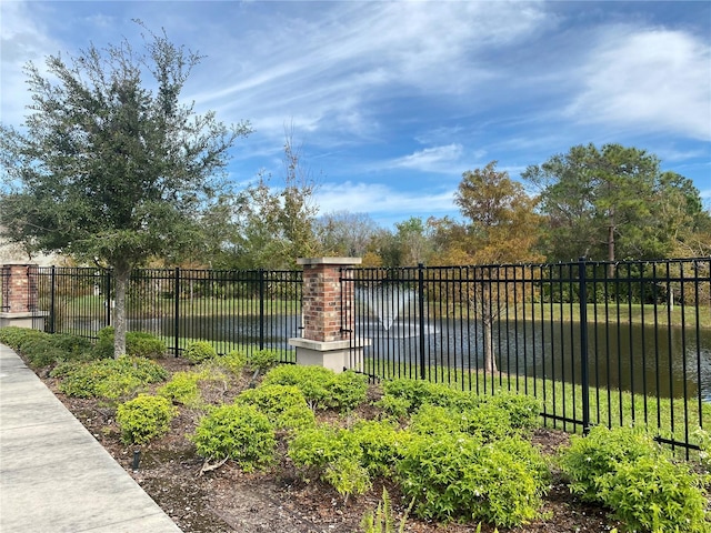 exterior space featuring a water view