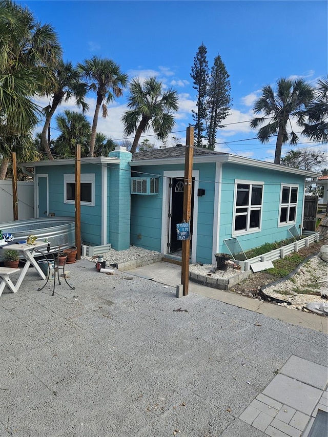 view of front of property with a patio area