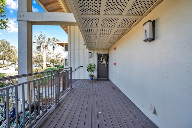 view of wooden deck