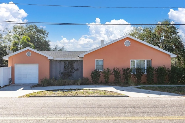 view of front of house featuring a garage