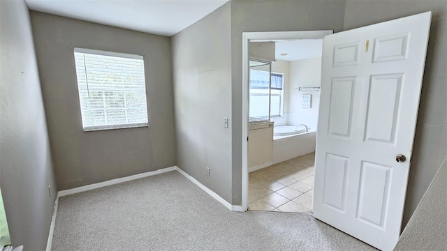 interior space with light colored carpet