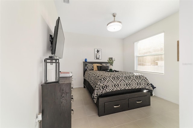 view of tiled bedroom