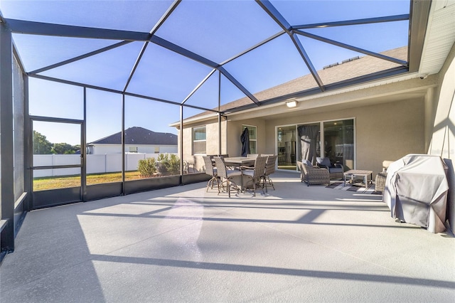 view of sunroom