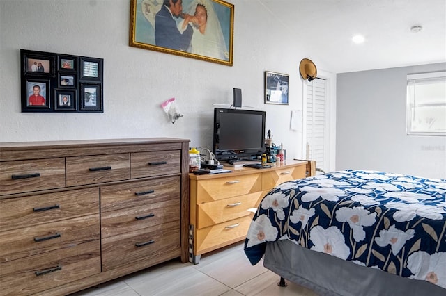 view of tiled bedroom