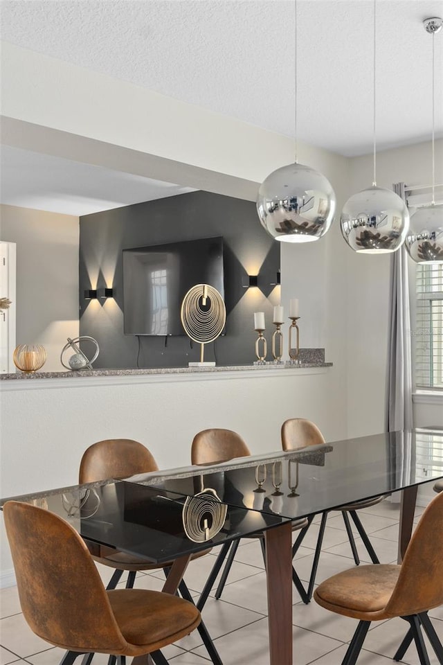 view of tiled dining room