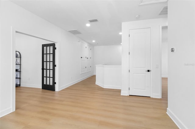 empty room featuring light hardwood / wood-style flooring