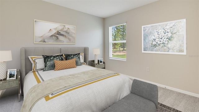 view of carpeted bedroom