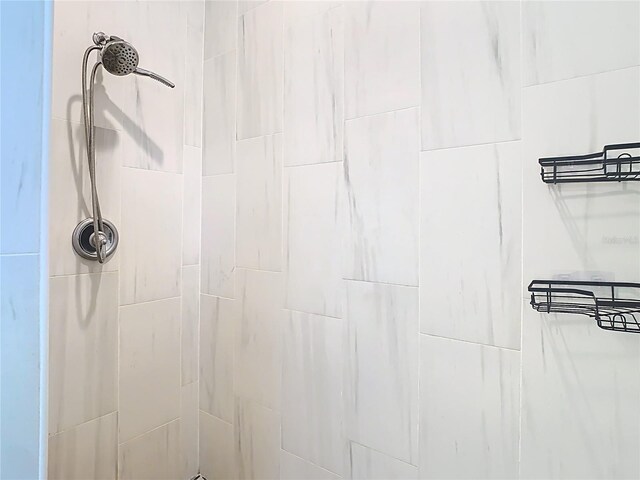 details with tiled shower