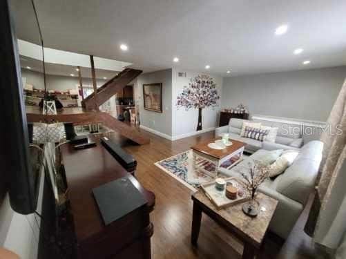 living room featuring hardwood / wood-style floors