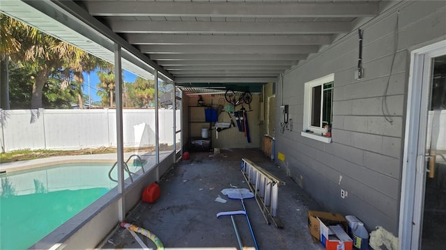 view of patio with fence