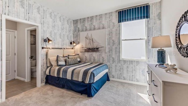 16026 10th Ave E, Bradenton, FL 34212 - carpeted bedroom featuring wallpapered walls and baseboards